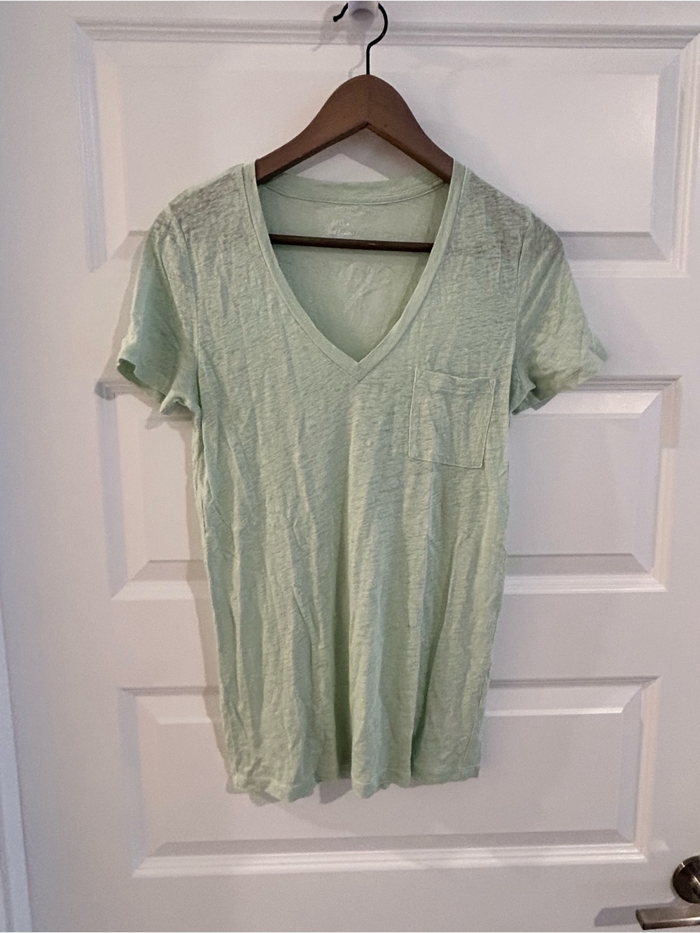 J Crew Linen T Shirt Mint Green Size S